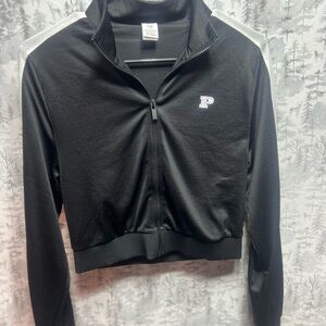 PINK Victoria's Secret Black Varsity Jacket